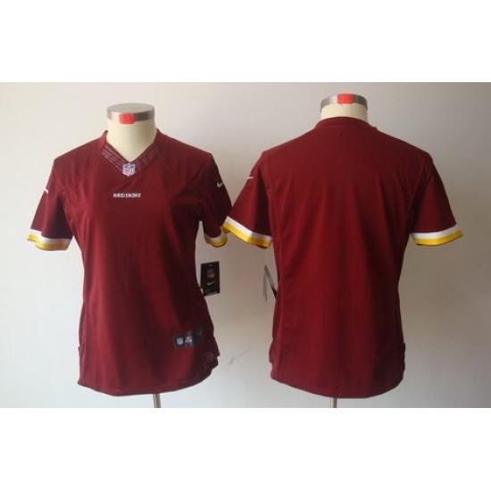 Women Nike Washington Redskins Blank Red Color(Women Limited Jerseys)