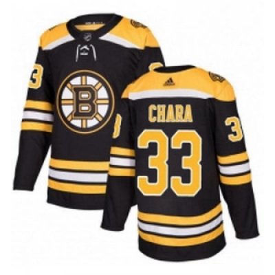 Youth Adidas Boston Bruins 33 Zdeno Chara Authentic Black Home NHL Jersey