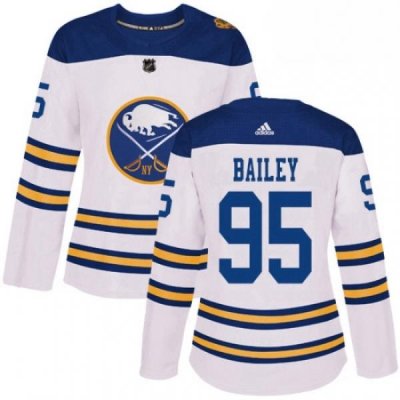 Womens Adidas Buffalo Sabres 95 Justin Bailey Authentic White 2018 Winter Classic NHL Jersey