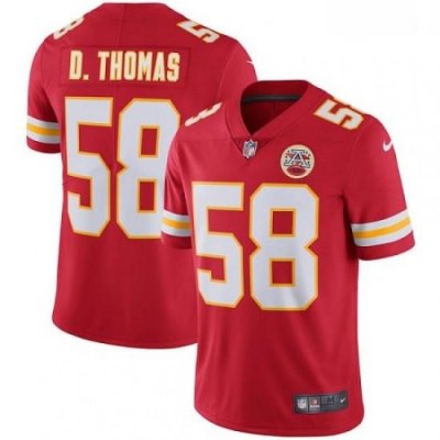 Men Nike Kansas City Chiefs 58 Derrick Thomas Red Team Color Vapor Untouchable Limited Player NFL Jersey