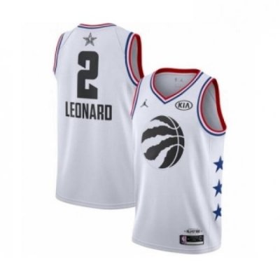 Mens Jordan Toronto Raptors 2 Kawhi Leonard Swingman White 2019 All Star Game Basketball Jersey