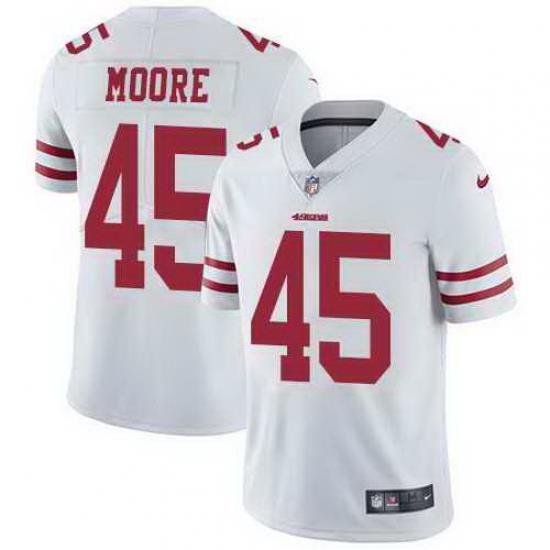 Nike 49ers 45 Tarvarius Moore White Vapor Untouchable Limited Jersey