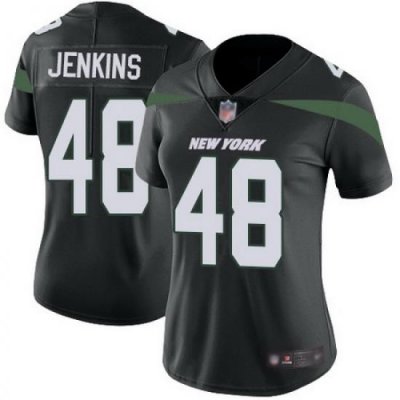 Jets 48 Jordan Jenkins Black Alternate Womens Stitched Football Vapor Untouchable Limited Jersey