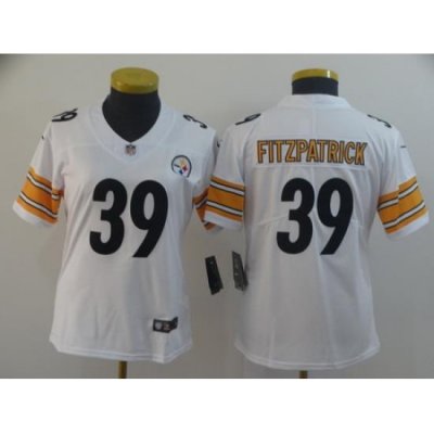 Women Nike Steelers 39 Minkah Fitzpatrick White Vapor Untouchable Limited Jersey