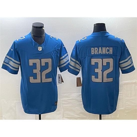 Men Detroit Lions 32 Brian Branch Blue 2023 F U S E  Vapor Untouchable Limited Stitched Jersey