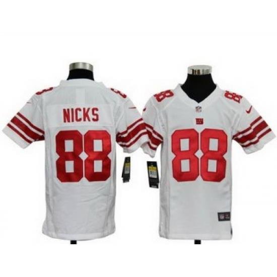 Youth Nike NeW York Giants 88# Hakeem Nicks White Nike NFL Jerseys