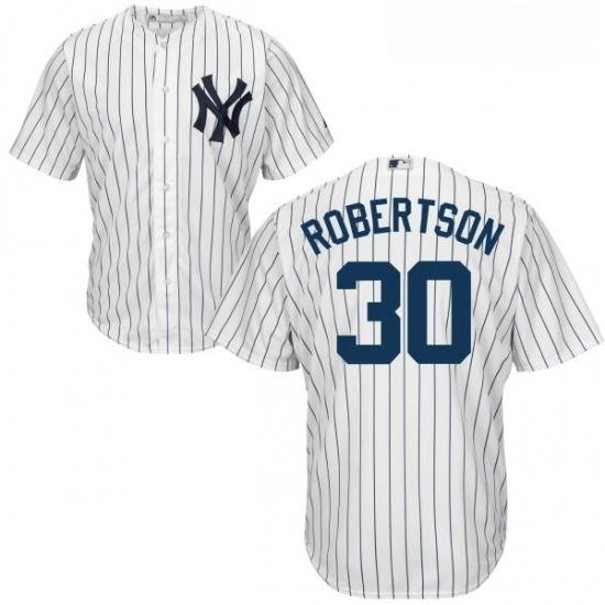 Youth Majestic New York Yankees 30 David Robertson Authentic White Home MLB Jersey