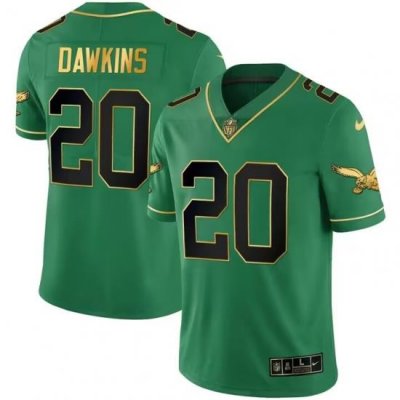 Men Philadelphia Eagles 20 Brian Dawkins Green Black Vapor Untouchable Limited Stitched Jersey