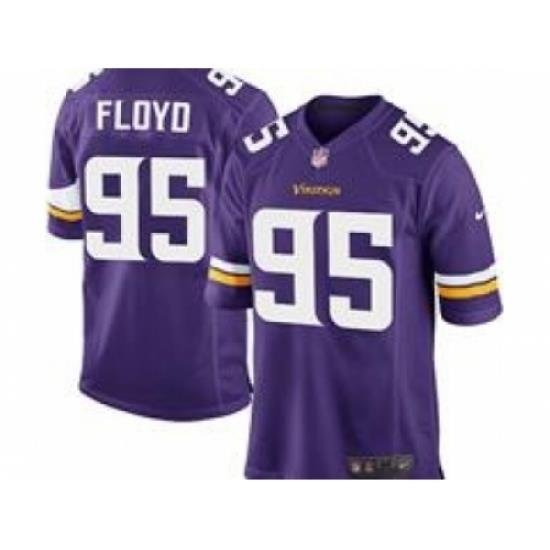 Nike Minnesota Vikings 95 Sharrif Floyd Purple Game NFL Jersey