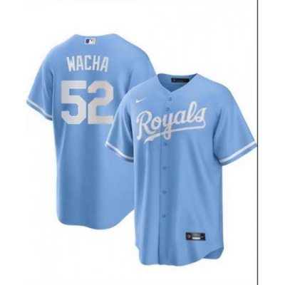 Men Kansas City Royals 52 Michael Wacha Light Blue Limited Cool Base Stitched