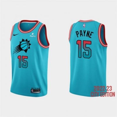 Men Phoenix Suns 15 Cameron Payne 2022 23 Blue City Edition Stitched Basketball Jersey