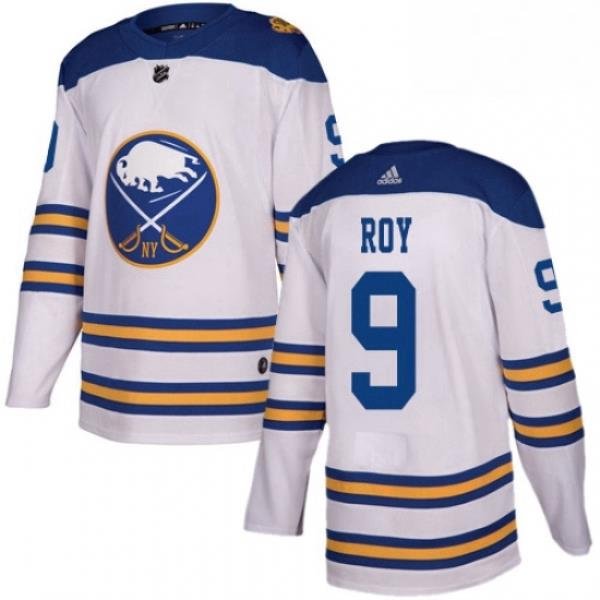 Mens Adidas Buffalo Sabres 9 Derek Roy Authentic White 2018 Winter Classic NHL Jersey