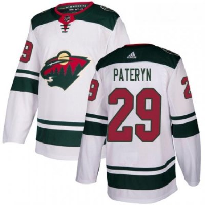 Youth Adidas Minnesota Wild 29 Greg Pateryn Authentic White Away NHL Jersey