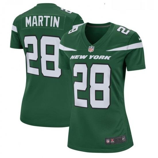 Mens New York Jets 28 Curtis Martin Nike Womens Retired Game Jersey Green