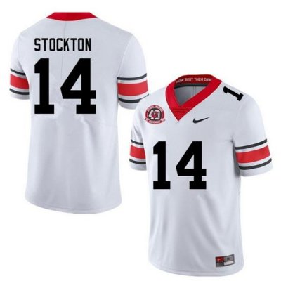 Men #14 Gunner Stockton Georgia Bulldogs College Football Jerseys Sale-40th Anniversary