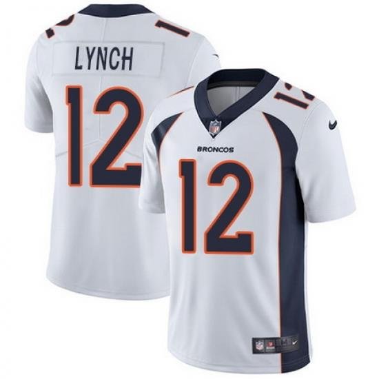 Nike Broncos #12 Paxton Lynch White Mens Stitched NFL Vapor Untouchable Limited Jersey