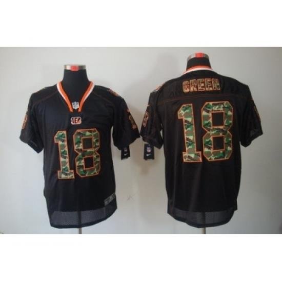 Nike Cincinnati Bengals 18 A.J. Green Black Elite Camo Fashion NFL Jersey