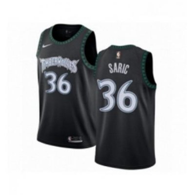 Womens Nike Minnesota Timberwolves 36 Dario Saric Swingman Black Hardwood Classics Jersey