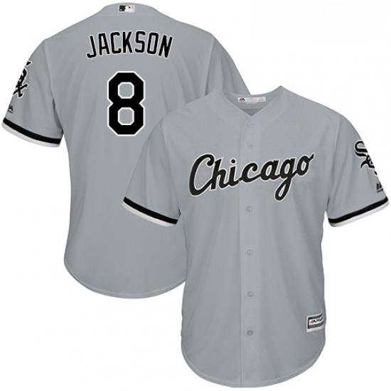 Youth Majestic Chicago White Sox 8 Bo Jackson Authentic Grey Road Cool Base MLB Jersey