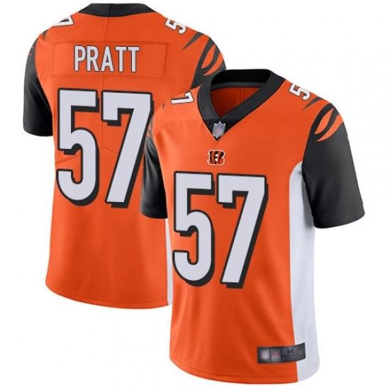 Bengals 57 Germaine Pratt Orange Alternate Men Stitched Football Vapor Untouchable Limited Jersey