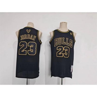 Men Chicago Bulls 23 Michael Jordan Black Stitched Basketball Jersey