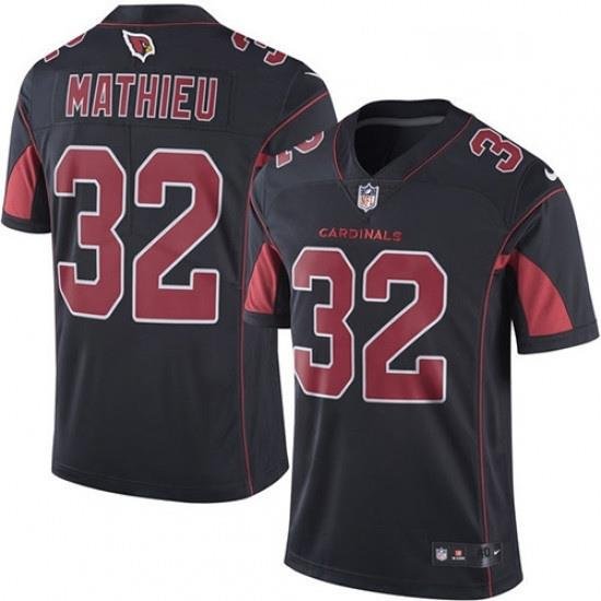 Men Nike Arizona Cardinals 32 Tyrann Mathieu Elite Black Rush Vapor Untouchable NFL Jersey