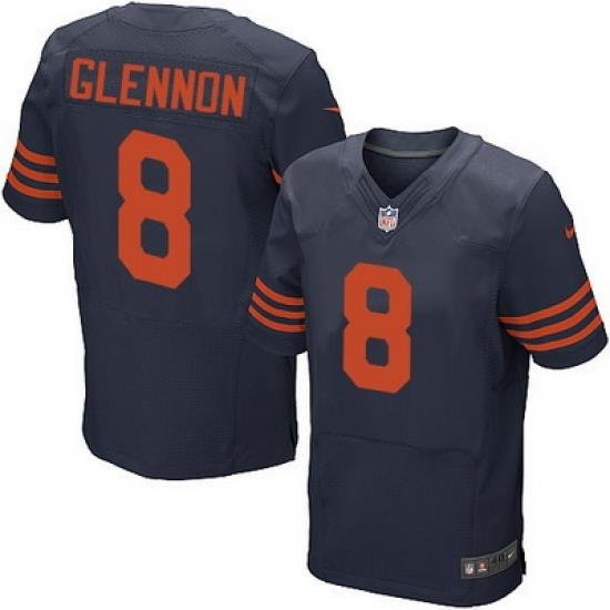 Nike Bears #8 Mike Glennon Navy Blue Alternate Mens Stitched NFL Elite Jersey