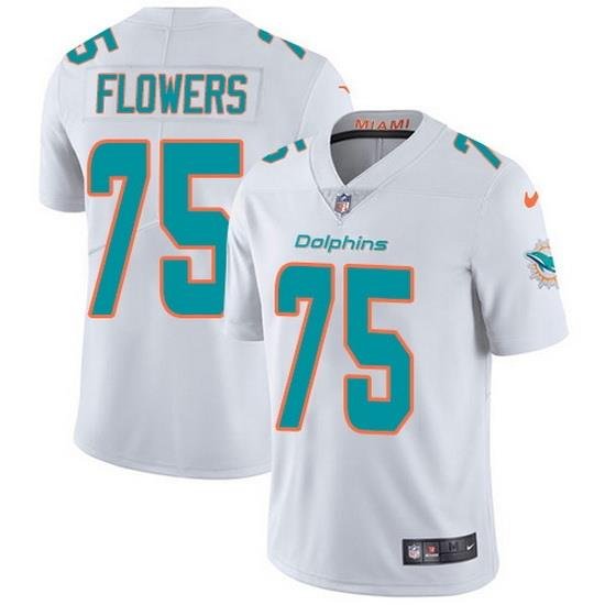 Nike Dolphins 75 Ereck Flowers White Men Stitched NFL Vapor Untouchable Limited Jersey