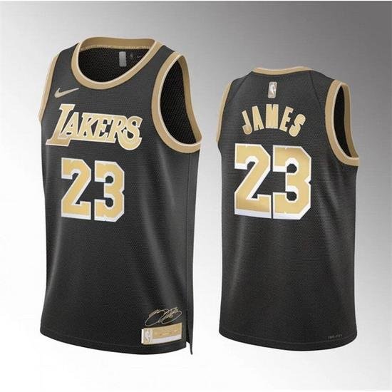 Men Los Angeles Lakers 23 LeBron James Black 2024 Select Series Stitched Basketball Jersey