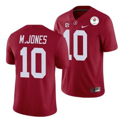 Alabama Crimson Tide Mac Jones Crimson 2021 Rose Bowl College Football Jersey