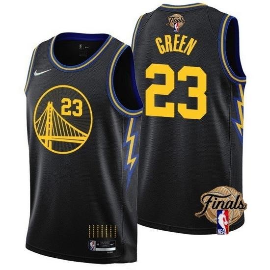 Youth Golden State Warriors 23 Draymond Green 2022 Black NBA Finals Stitched Jersey