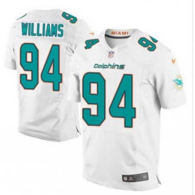 Nike Dolphins #94 Mario Williams White Mens Stitched NFL New Elite Jersey