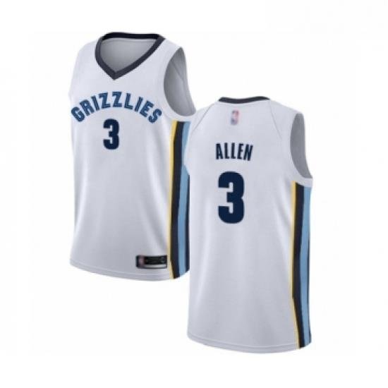 Womens Memphis Grizzlies 3 Grayson Allen Authentic White Basketball Jersey Association Edition