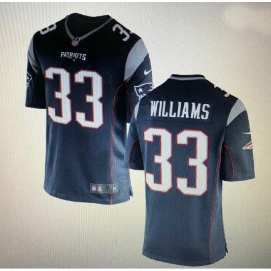 Patriots 33 Joejuan Williams Navy Vapor Limited Jersey