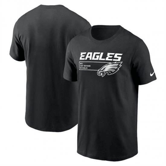 Men Philadelphia Eagles Black Division Essential T Shirt