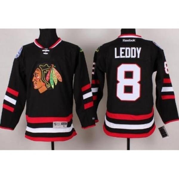 Chicago Blackhawks 8 Nick Leddy Black 2014 Stadium Series NHL Jersey