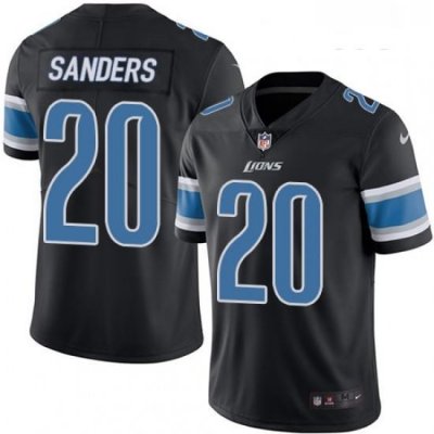 Youth Nike Detroit Lions 20 Barry Sanders Limited Black Rush Vapor Untouchable NFL Jersey