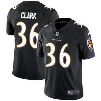 Nike Ravens 36 Chuck Clark Black Alternate Men Stitched NFL Vapor Untouchable Limited Jersey