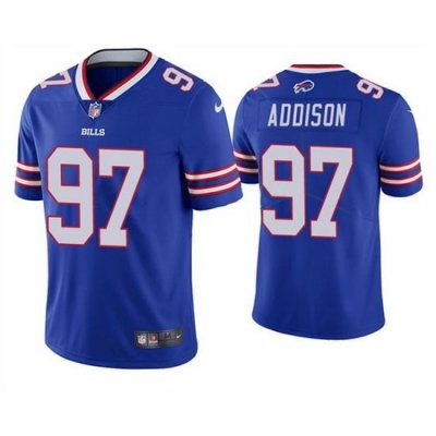 Men Buffalo Bills 97 Mario Addison Blue Vapor Untouchable Limited Stitched Jersey