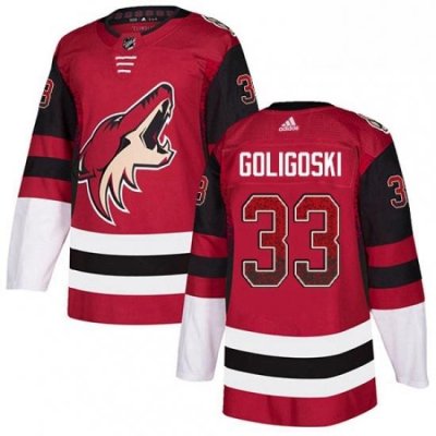 Mens Adidas Arizona Coyotes 33 Alex Goligoski Authentic Maroon Drift Fashion NHL Jersey