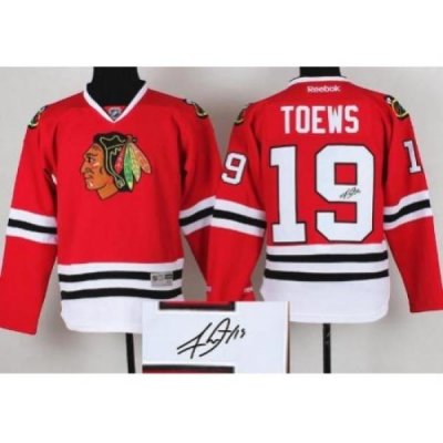 Chicago Blackhawks 19 Jonathan Toews Red Signed Jerseys