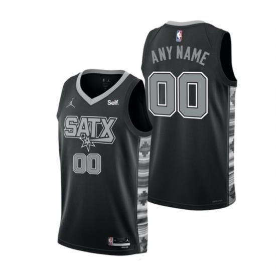 Men Women youth San Antonio Spurs ActiVE Player Custom Black 2022 23 Statement Edition Stitched Basketball Jersey