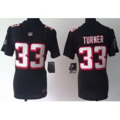 Women Nike Atlanta Falcons #33 Michael Turner Black NFL Jerseys