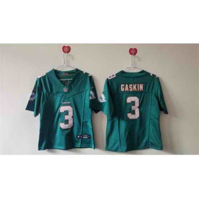 Women Miami Dolphins 3 Odell Beckham Jr  Aqua F U S E Vapor Untouchable Stitched Jersey