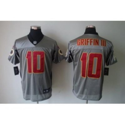 Nike Washington Redskins 10 Robert Griffin III Grey Elite Shadow NFL Jersey