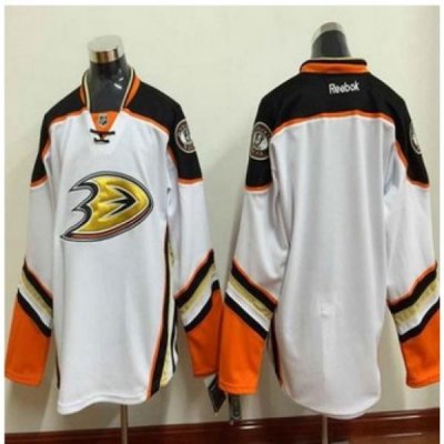 Anaheim Ducks Blank White New Road Stitched NHL Jersey