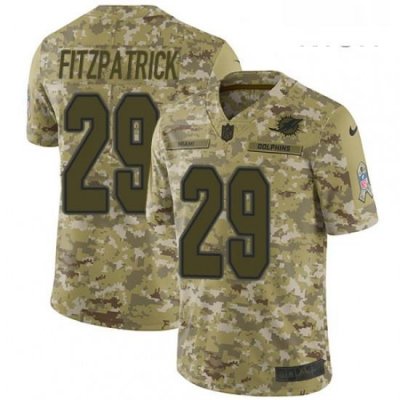 Mens Nike Miami Dolphins 29 Minkah Fitzpatrick Limited Camo 2018 Salute to Service NFL Jersey