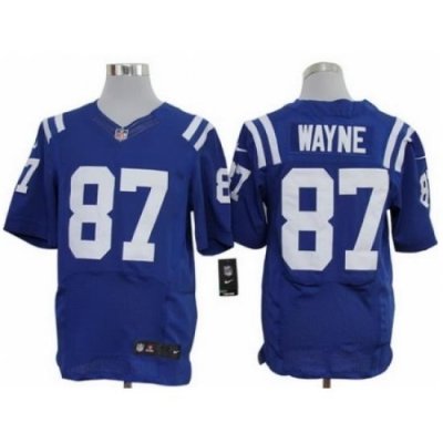 Nike Indianapolis Colts 87 Reggie Wayne Blue Elite NFL Jersey