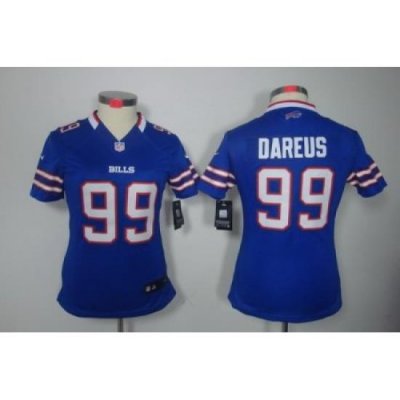 Women Nike Buffalo Bills 99 Marcell Dareus Blue Color Limited Jerseys