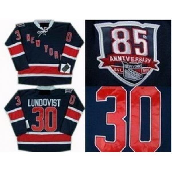 NY Rangers 30 H.Lundqvist jerseys 85TH jersey DK blue